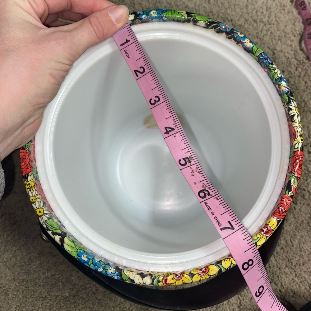 Vintage Floral Mid Century Ice Bucket - Picture 2 of 6